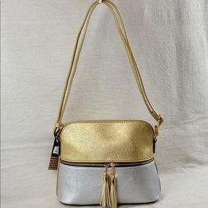 Bicolor Lunar Dome Crossbody Bag